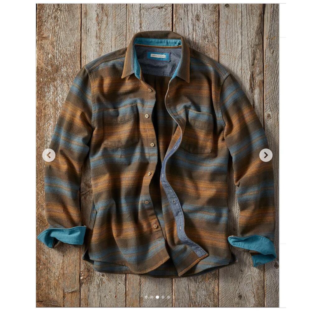 Carbon2Cobalt Zoxy Mesa‎ Flannel Shacket stripped multicolor Men's Large